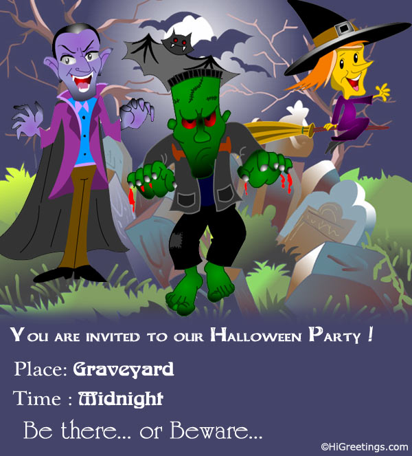 send ecards ghastly invitations halloween party halloween party ecards